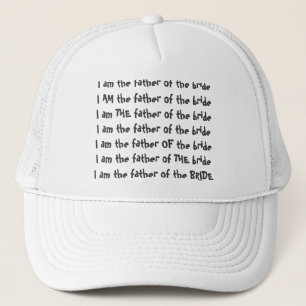Casquette Je suis le père du T-shirt de jeune mariée