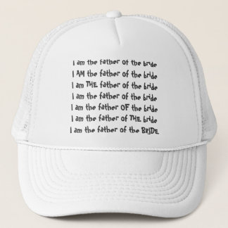 Casquette Je suis le père du T-shirt de jeune mariée