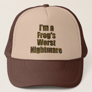 Casquette Je suis le plus mauvais cauchemar d'une grenouille