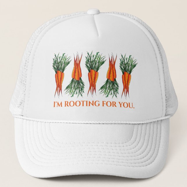 Casquette Je suis Rooting for You Bunch Carrots Funny Garden (Devant)
