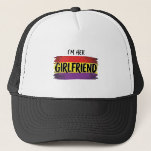 Casquette Je Suis Sa Copine Arc-en-ciel Fière Chemise Vector