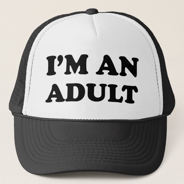 Casquette Je suis un adulte (Devant)