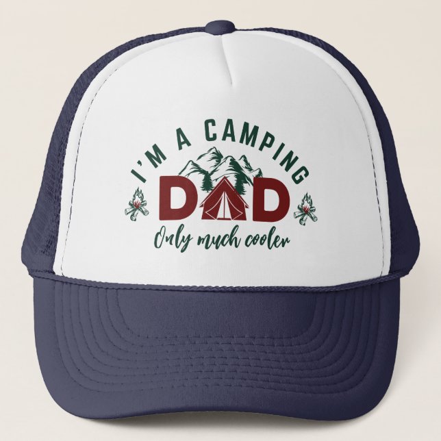 Casquette Je suis un papa de camping - Fête des pères amusan (Devant)