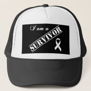 Casquette Je suis un survivant de cancer de poumon - ruban