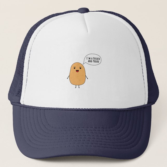Casquette Je suis une pomme de terre et fière (Devant)