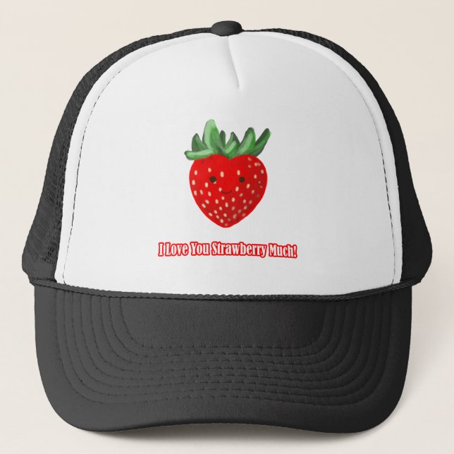 Casquette Je T'Aime Beaucoup La Fraise (Devant)