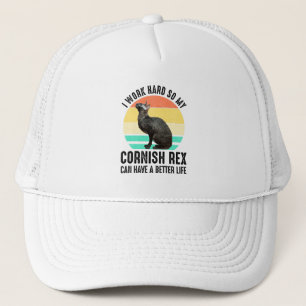 Casquette Je Travaille Dur Pour Que Mon Cornish Rex Ait Une