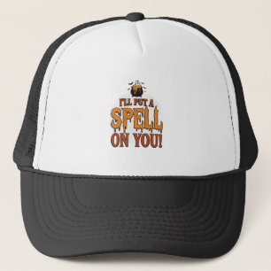Casquette Je vais mettre un sort sur toi Halloween Chaudron 