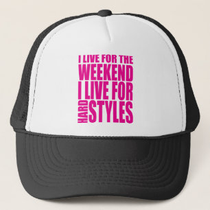 Casquette Je vis pour le week-end (le rose)