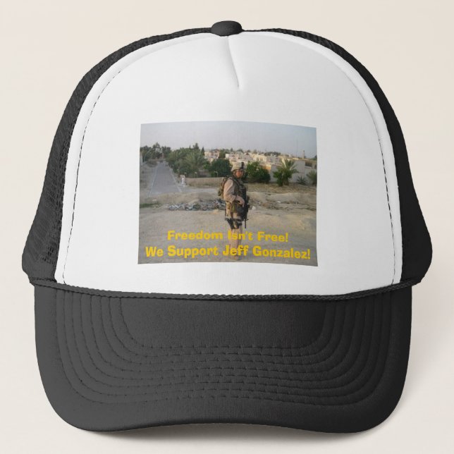 Casquette jeff4, liberté n'est pas libre ! Nous soutenons (Devant)