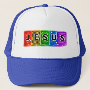 Casquette JESUS - blocs de texte