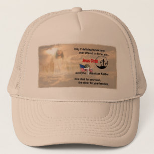 Casquette Jésus-Christ et le soldat américain