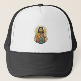 Casquette Jésus déçu Ballon de sport dégonflé Échec de gym
