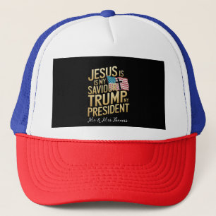 Casquette Jésus Est Mon Sauveur, Trump Est Mon Président