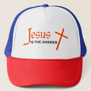 Casquette Jesus is the Answer Christian Cross Hat