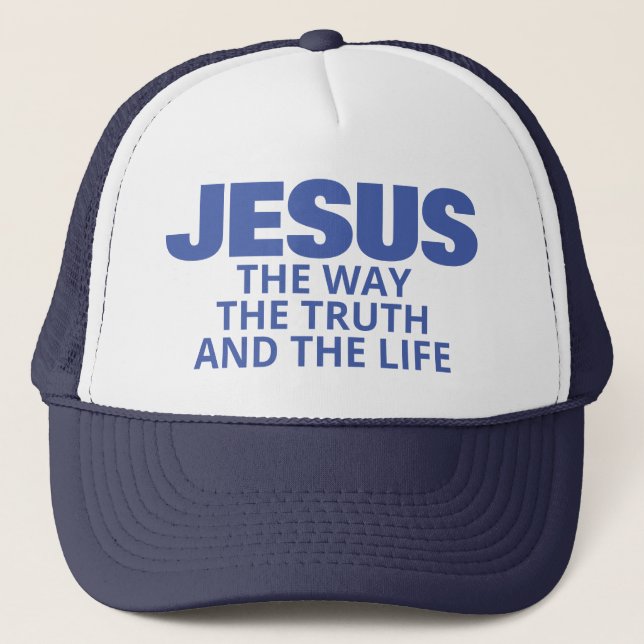 CASQUETTE JÉSUS LE CHEMIN LA VÉRITÉ ET LA VIE TRUCKER HAT (Devant)