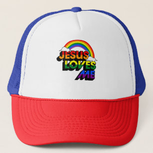 Casquette Jésus M'Aime Gay Rainbow Gay pride Drapeau Et Quee
