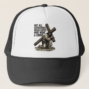 Casquette Jésus portant la Croix Vintage Chrétien