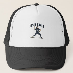 Casquette Jésus Sauve Lanceur de Baseball Vintage Gravure Sh