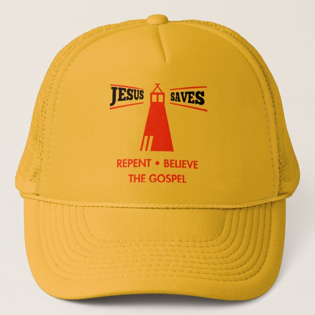 Casquette Jésus sauve se repentir et croire l'Évangile (Devant)