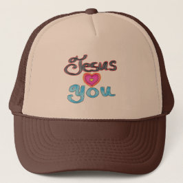Casquette Jésus vous aime Faith Citation Trucker Chapeau