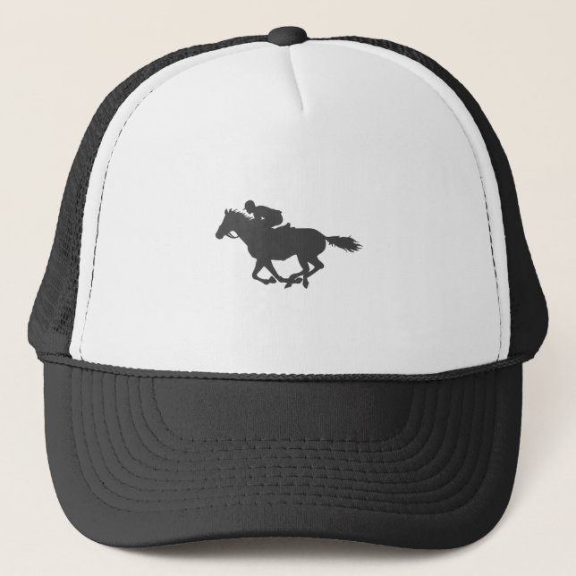 Casquette Jockey sur cheval Silhouette - Choisir la couleur  (Devant)