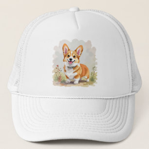 Casquette Joli chien Corgi Pembroke Gallois Rouge