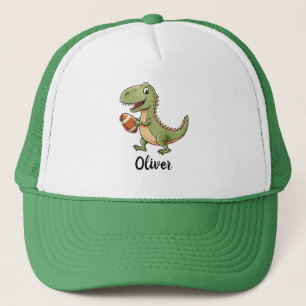 Casquette Joli dinosaure jouant au football