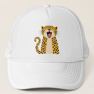Casquette Joli Léopard Sauvage Souriant de Dessin Animé
