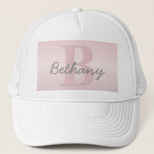 Casquette Joli Monogramme rose personnalisable et votre nom