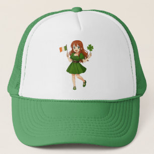 Casquette Jolie anime rousse Saint Patrick 