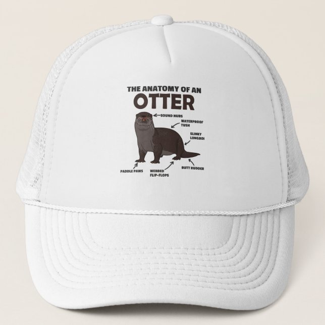 Casquette Jolie Otter Explication Anatomie D'Une Otter (Devant)