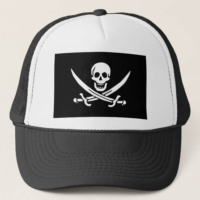 Casquette Jolly roger de Calico Jack Rackham (NOIR) (Devant)