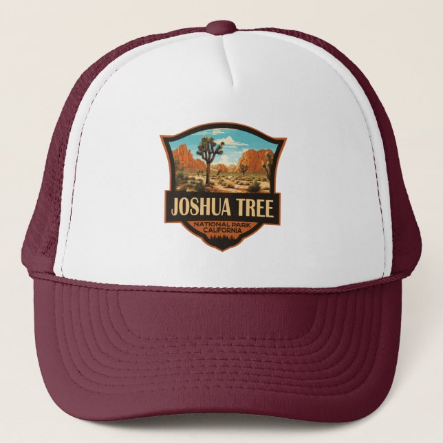 Casquette Joshua Tree National Park Illustration Retro (Devant)