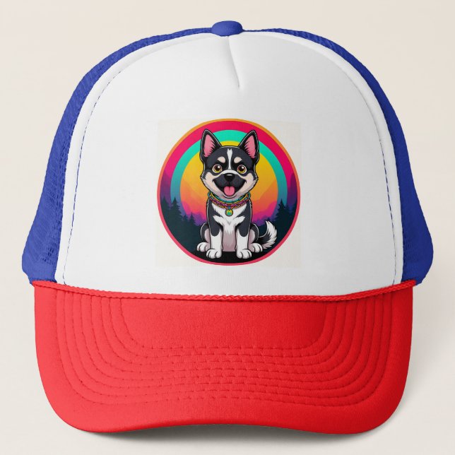 Casquette Jouer chien de dessin (Devant)