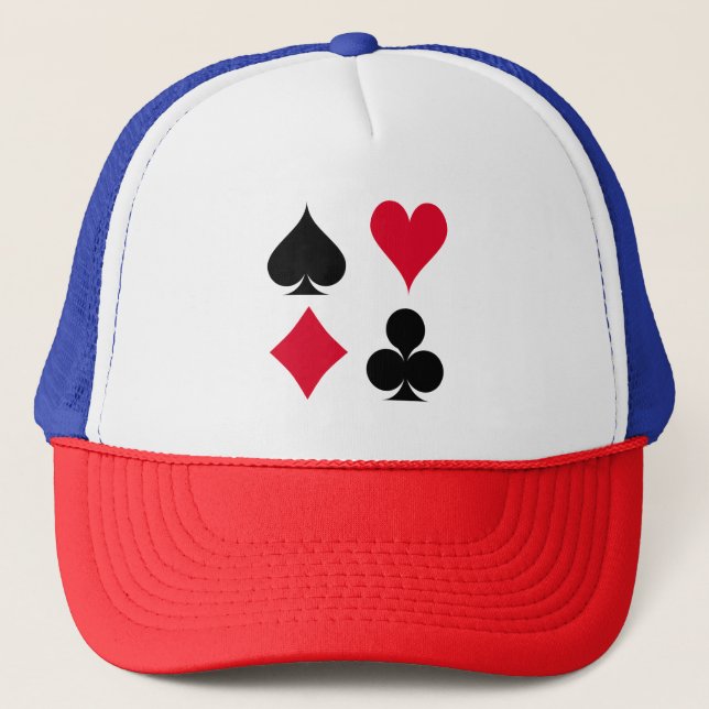 Casquette Jouer des symboles de cartes motif (Devant)