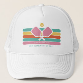 Casquette Joueur cool Retro Stripes Texte Personnalisé