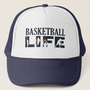 Casquette joueur de basket-ball dribble avec balle orange