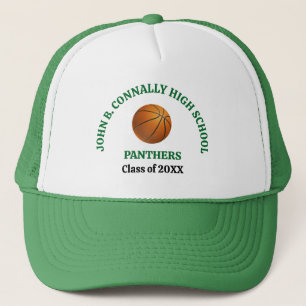 Casquette Joueur de basket-ball personnalisé au lycée vert