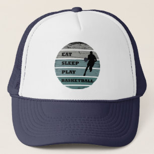 Casquette Joueur de basket dribbler vintage coucher de solei