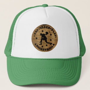 Casquette Joueur de basket dribbler vintage coucher de solei
