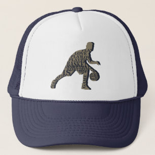 Casquette Joueur de basketball dribble avec texte intégral d