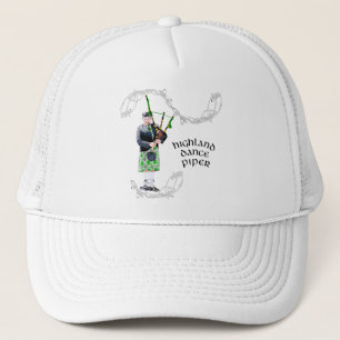Casquette Joueur de cornemuse en kilt vert