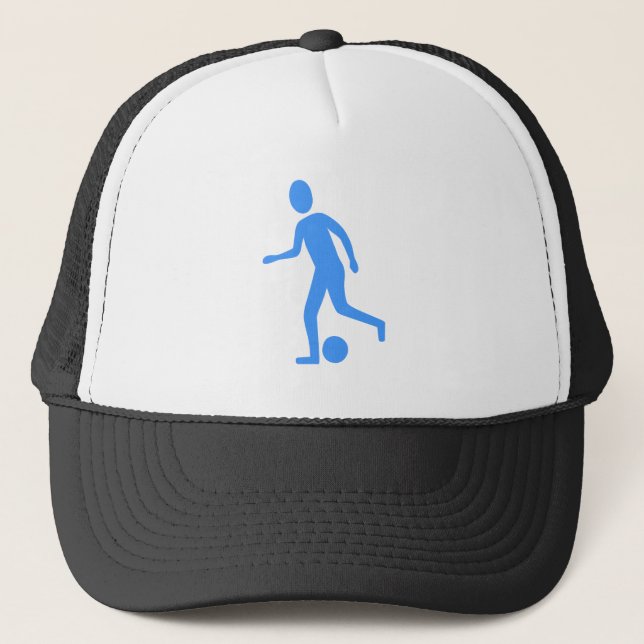 Casquette Joueur de football - Bébé bleu (Devant)