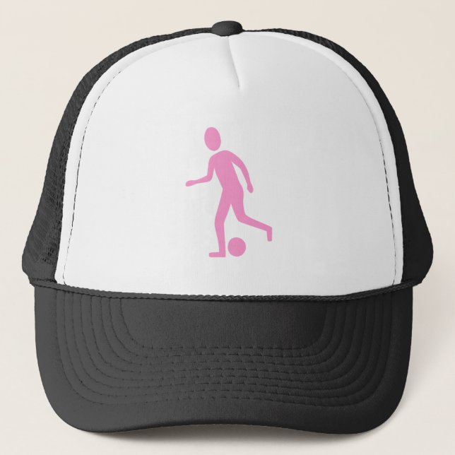 Casquette Joueur de football - rose (Devant)