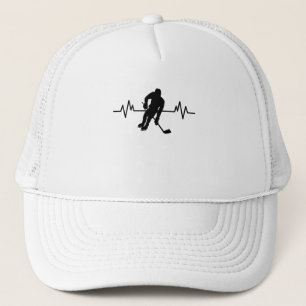 Casquette Joueur de hockey sur glace battement de coeur amus