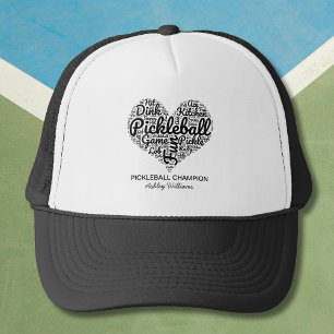 Casquette Joueur de Pickleball Nom personnalisé Texte Word A