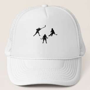 Casquette Joueur en bâton de hockey sur glace silhouette cad