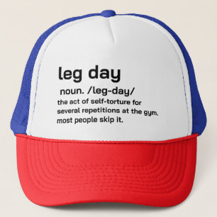 Casquette Jour de jambes à la salle de sport Définition Entr