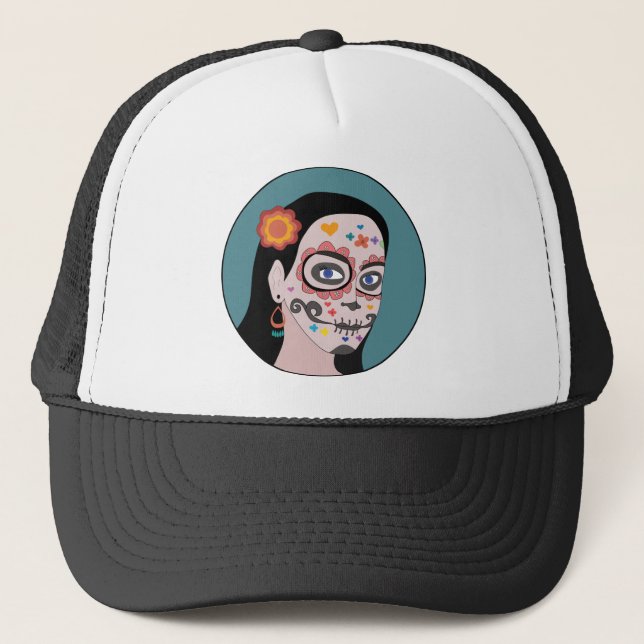 Casquette Jour des morts de Día de Los Muertos (Devant)
